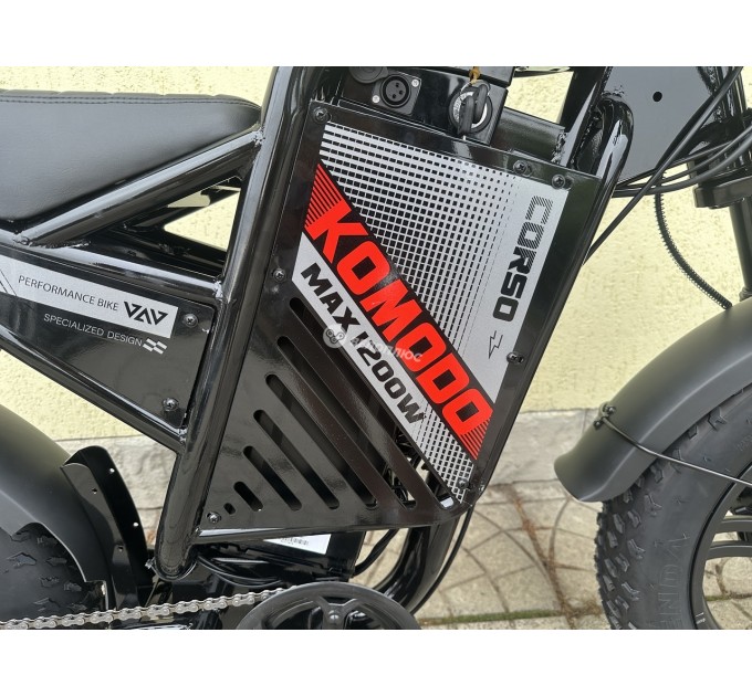 Велосипед ST 20+" Corso KOMODO 60V 21AH 1200W 2026 чорно-червоний