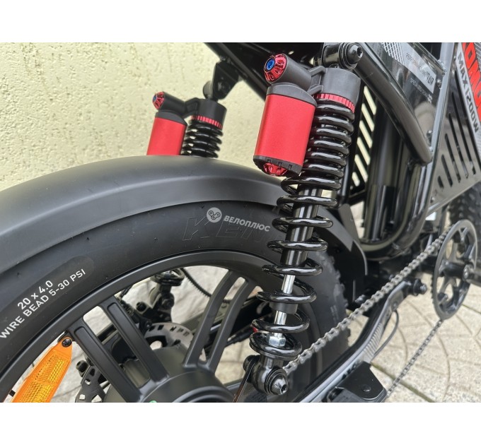 Велосипед ST 20+" Corso KOMODO 60V 21AH 1200W 2026 чорно-червоний