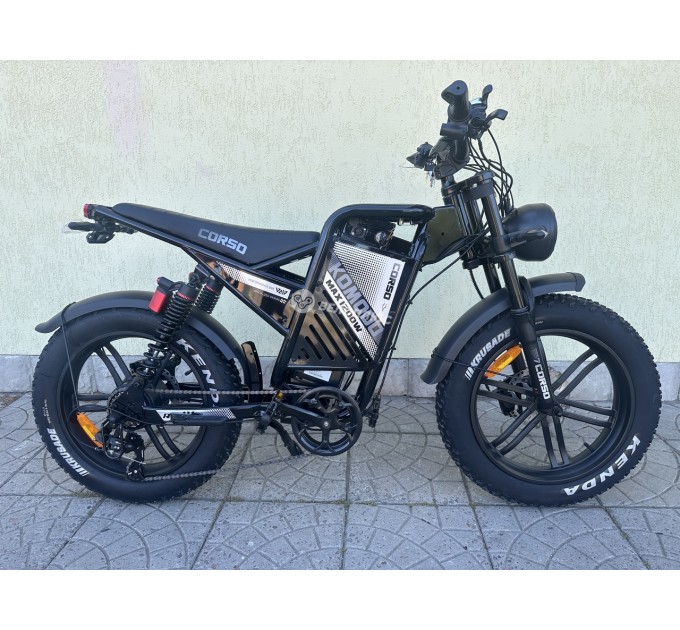 Велосипед ST 20+" Corso KOMODO 60V 21AH 1200W 2026 чорно-сірий