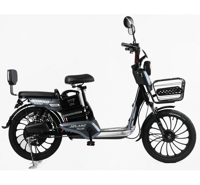 Велосипед ST 20" Corso Atlant plus 60V 21AH 1000W 2026 чорно-сірий