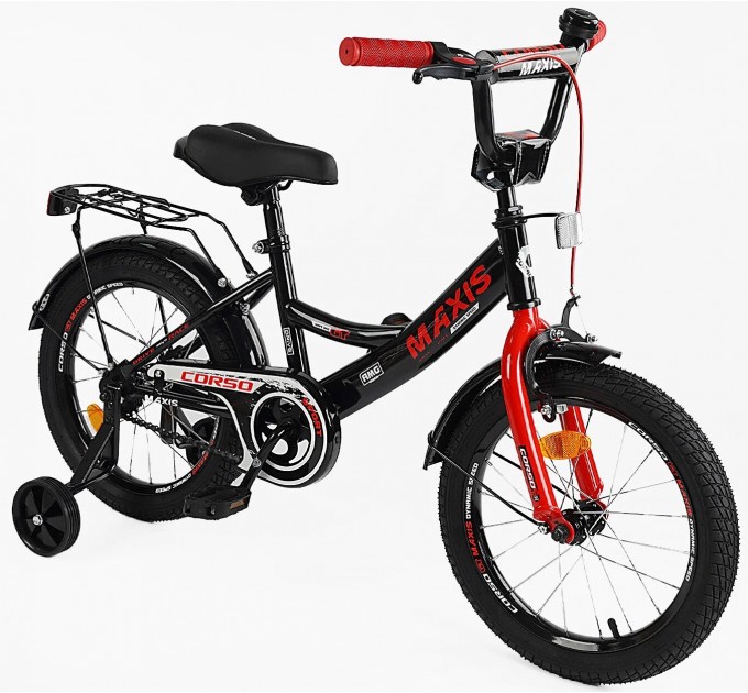 Велосипед ST 16" Corso MAXIS 2025 черно-красный