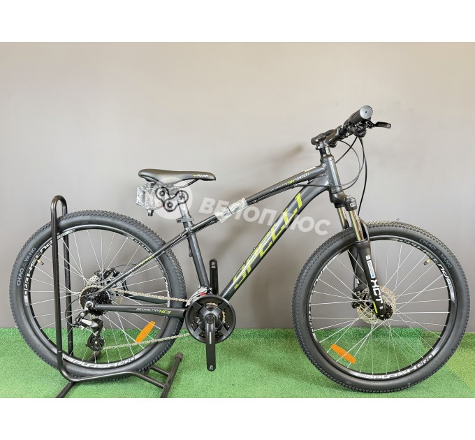 Велосипед 26" Spelli SX-4700 2025 темно-сірий із зеленим