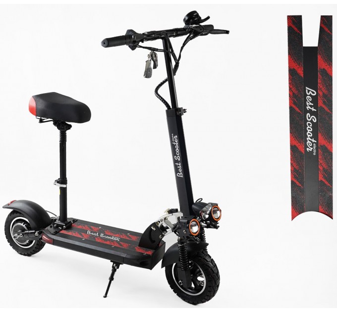 Скутер 10" Best Scooter з сидінням 48V 15Ah 800W 2026 чорний