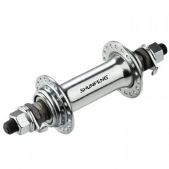 Втулка передня Shunfeng 36Н мет. під вібрейк, ексцентрик, срібляста