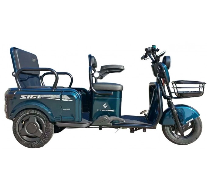 Велосипед триколісний 10" Corso Sig L 72V 24Ah 1200W 2026 зелений Велосипед триколісний 10" Corso Sig L 72V 24Ah 1200W 2026 зелений