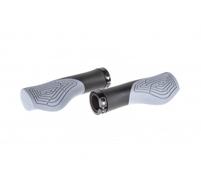 Гріпси ONRIDE Maze Long, ергономічні, один замок, чорний-сірий