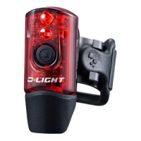 Заднє світло Dlight CG-214R зарядка від USB 2 діода, 4 режима чорний
