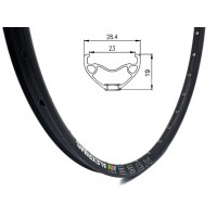 Обод 29" Alex MD23 622x18мм (28,4*23*18мм) под диск, пистон. 32 отв. черный