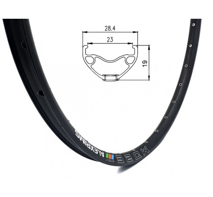 Обід 29" Alex MD23 622x18мм (28,4*23*18мм) під Disk, пист. 32отв. чорний
