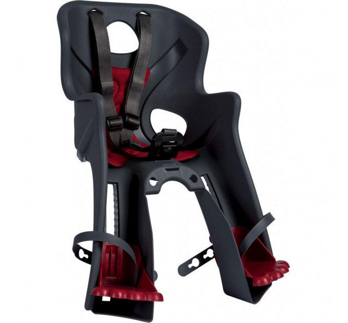 Дитяче крісло переднє Bellelli Rabbit Handlefix до 15кг, сіре з червоною підкладкою Дитяче крісло переднє Bellelli Rabbit Handlefix до 15кг, сіре з червоною підкладкою