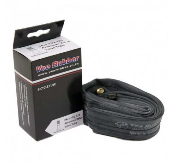 Камера Vee Rubber 24x1.75/2.125, (47/57-507) AV L:48мм, в коробке Камера Vee Rubber 24x1.75/2.125, (47/57-507) AV L:48мм, в коробке