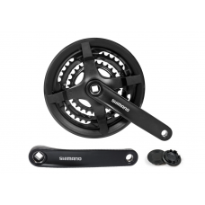 Шатун SHIMANO FC-TY301 алюминий L175мм 24-34-42Т под квадрат, черный