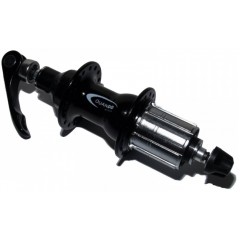 Втулка задня Quando KT-GT1R 28H алюм., пром.підшипн., V-brake, касет. шосе, чорна
