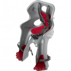 Дитяче крісло переднє Bellelli Rabbit Handlefix до 15кг, сріблясте з червоною підкладкою