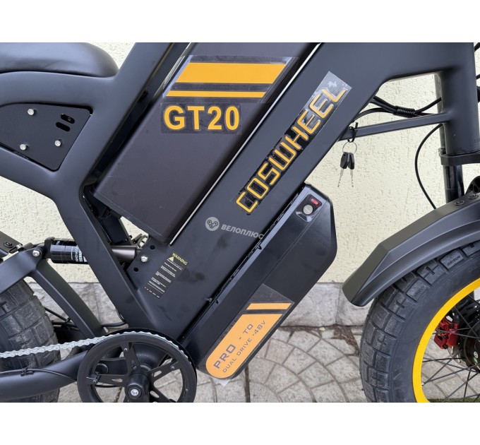 Велосипед 20+" COSWHEEL GT20 PRO 48V 25+15Ah 2×1000W 2026 чорний