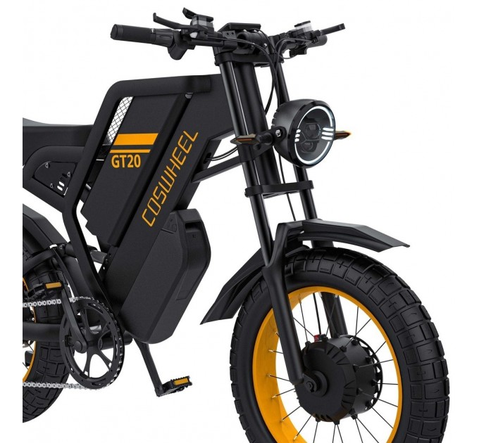 Велосипед 20+" COSWHEEL GT20 PRO 48V 25+15Ah 2×1000W 2026 чорний