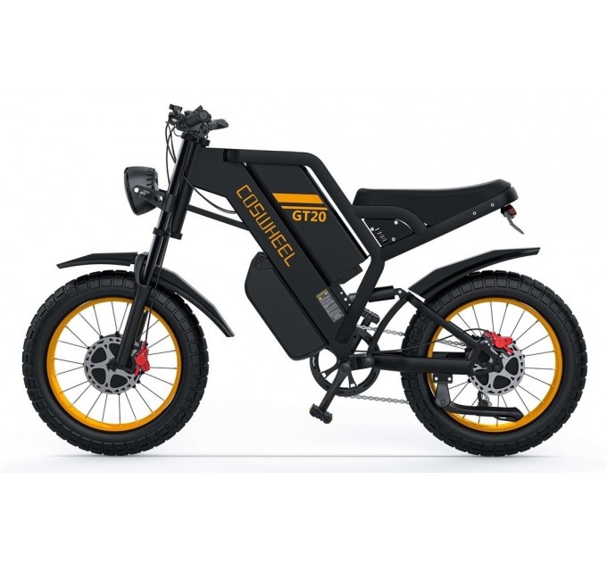 Велосипед 20+" COSWHEEL GT20 PRO 48V 25+15Ah 2×1000W 2026 чорний
