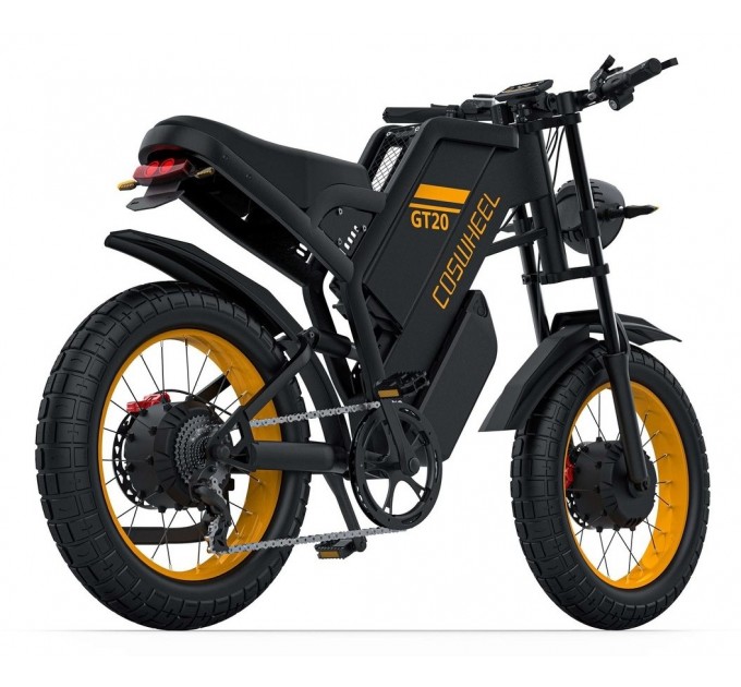 Велосипед 20+" COSWHEEL GT20 PRO 48V 25+15Ah 2×1000W 2026 чорний