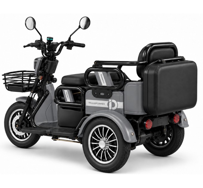 Велосипед триколісний 10" IDemo Trinity Transformer PRO 72V 20Ah 1500W 2026 сірий