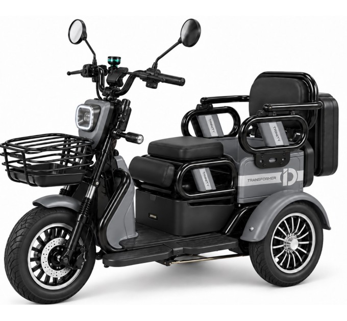 Велосипед триколісний 10" IDemo Trinity Transformer PRO 72V 20Ah 1500W 2026 сірий Велосипед триколісний 10" IDemo Trinity Transformer PRO 72V 20Ah 1500W 2026 сірий