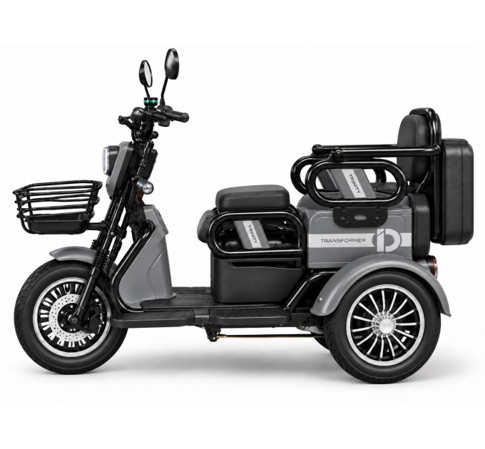 Велосипед триколісний 10" IDemo Trinity Transformer PRO 72V 20Ah 1500W 2026 сірий