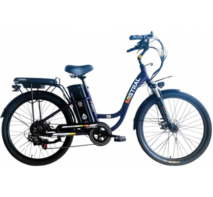 Велосипед AL 26" Corso MISTRAL 48V 20Ah 600W 2026 фіолетовий