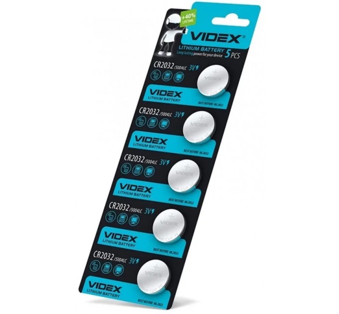 Батарейка літієва Videx CR2032 5 шт на блістері