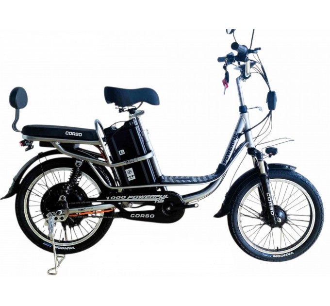Велосипед AL 20" Corso POWERFULL 60V 28Ah 1000W 2026 срібний