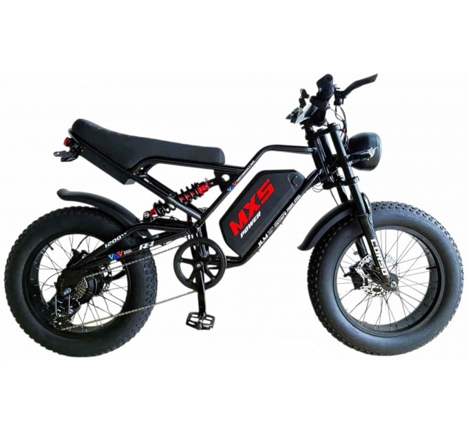 Велосипед ST 20+" Corso MX-5 POWER 60V 25Ah 1200W 2026 чорний