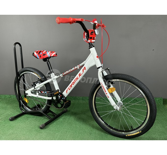 Велосипед AL 20" Formula SLIM 2024 белый с красным.