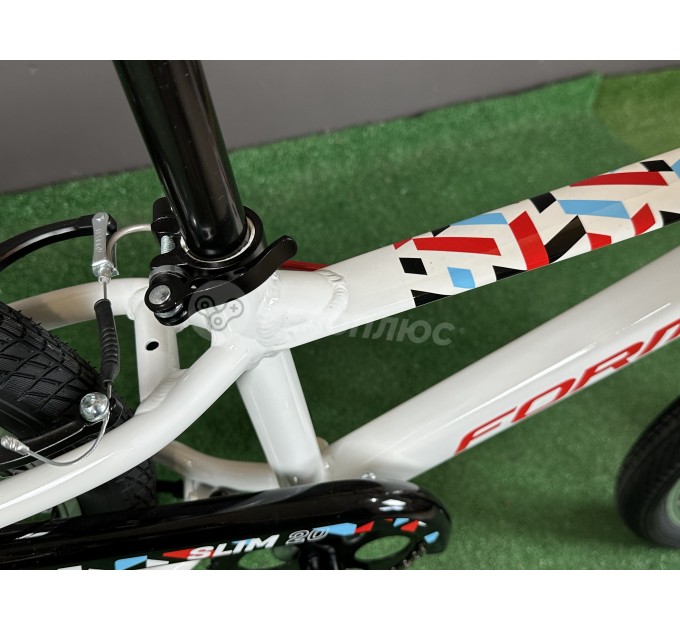 Велосипед AL 20" Formula SLIM 2024 белый с красным.