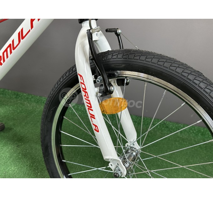 Велосипед AL 20" Formula SLIM 2024 белый с красным.