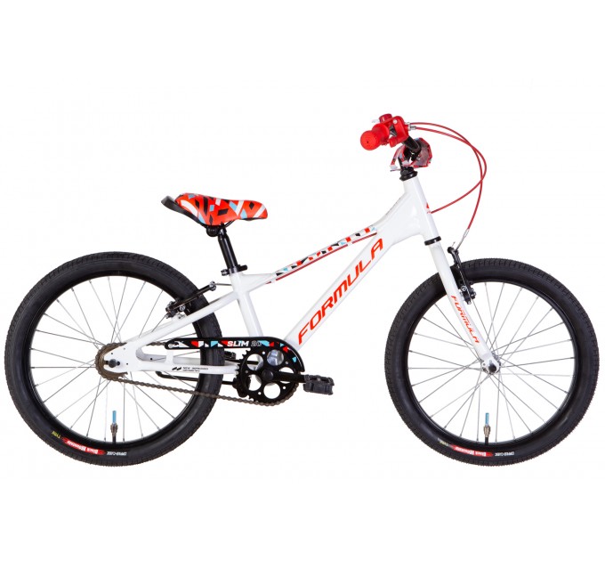 Велосипед AL 20" Formula SLIM 2024 белый с красным.