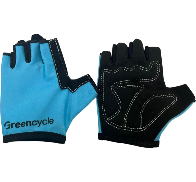 Рукавички Green Cycle Grid без пальців XS-S блакитні