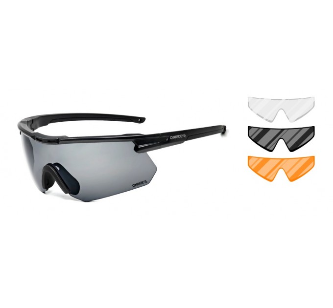 Окуляри ONRIDE Force ANSI Z87.1 з лінзою димчаста, змінні лінзи