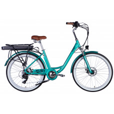 Велосипед 26" AL Dorozhnik eRUBY DD FR 36V 17Ah 500W 2025 бірюзовий