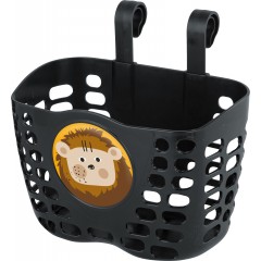 Кошик дитячий KLS Buddy Лев пластиковий на кермо чорний