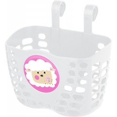 Кошик дитячий KLS Buddy Баранчик пластиковий на кермо білий