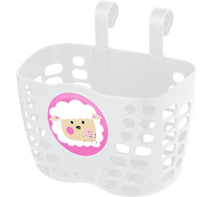Кошик дитячий KLS Buddy Баранчик пластиковий на кермо білий