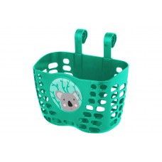 Корзина детская KLS Buddy Коала пластиковая на руль зеленая