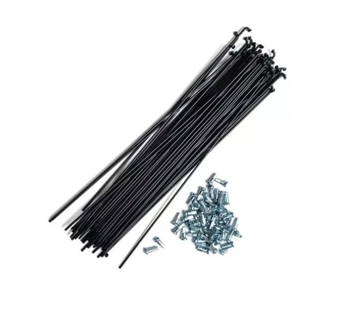 Спица X17 нержавейка, черная, 282мм, с ниппелем, 144шт.