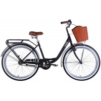 Велосипед ST 26" Dorozhnik LUX Velosteel 2025 чорний зі сріблястим