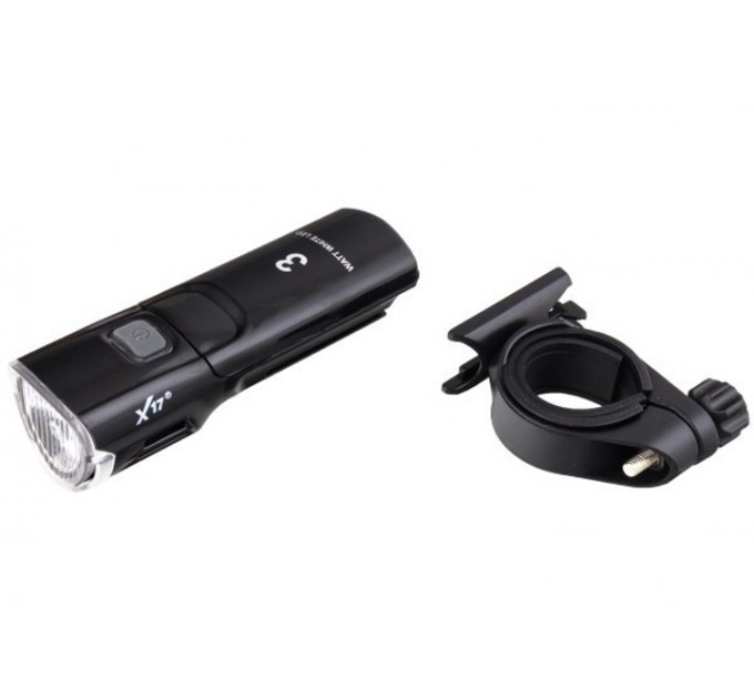 Фара X17 Alpha 2.1 3W, 1CREELED, 120lumens, пласт. черная