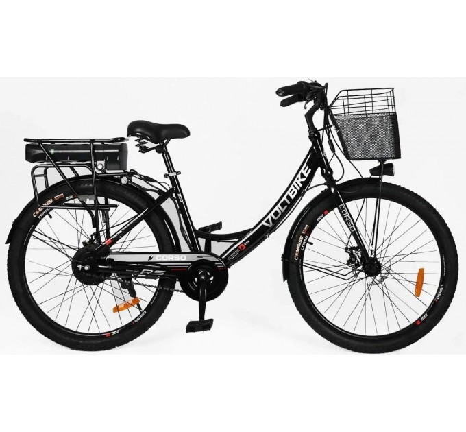 Велосипед 26" Corso VOLT BIKE 36V 13Ah 500W 2026 чорно-червоний