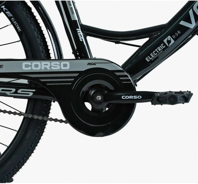 Велосипед 26" Corso VOLT BIKE 36V 13Ah 500W 2026 чорно-червоний