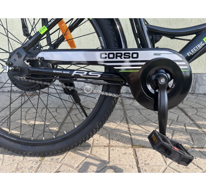 Велосипед 26" Corso VOLT BIKE 36V 13Ah 500W 2026 чорно-зелений