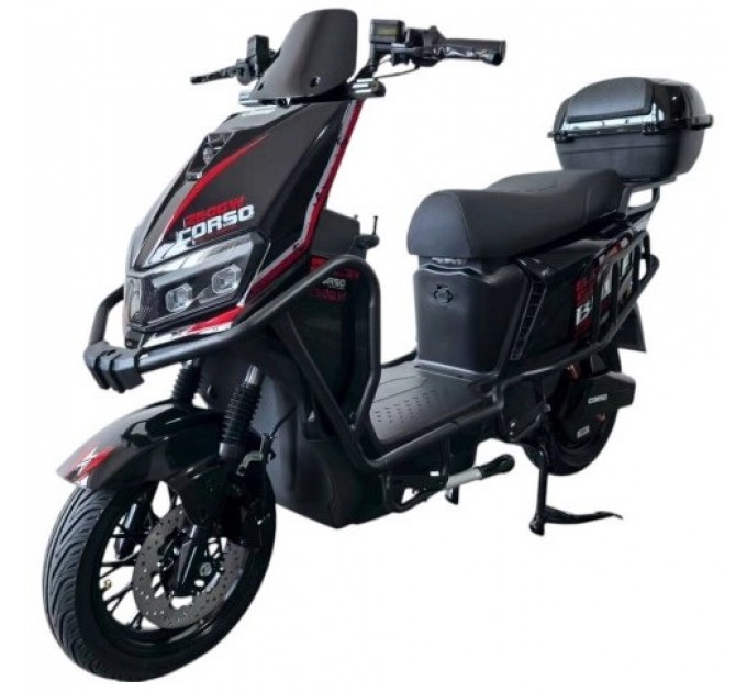 Велосипед 12" Corso Bullet 72V 40Ah 2500W 2026 чорно-червоний Велосипед 12" Corso Bullet 72V 40Ah 2500W 2026 чорно-червоний