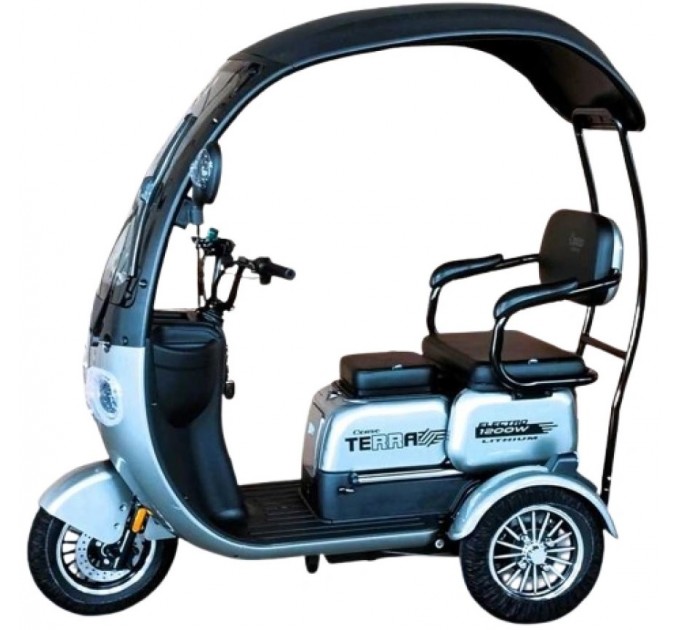 Велосипед триколісний 10" Corso Terra 72V 24Ah 1200W 2026 срібний Велосипед триколісний 10" Corso Terra 72V 24Ah 1200W 2026 срібний