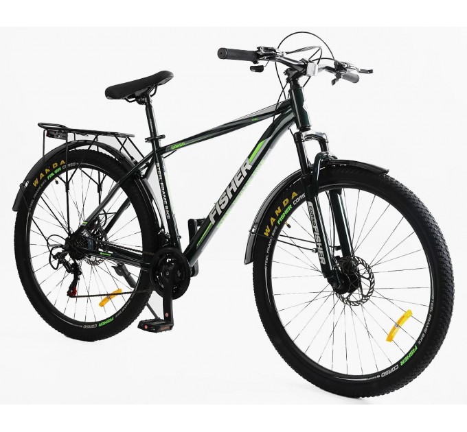 Велосипед ST 29" Corso Fisher 2026 чорно-салатовий