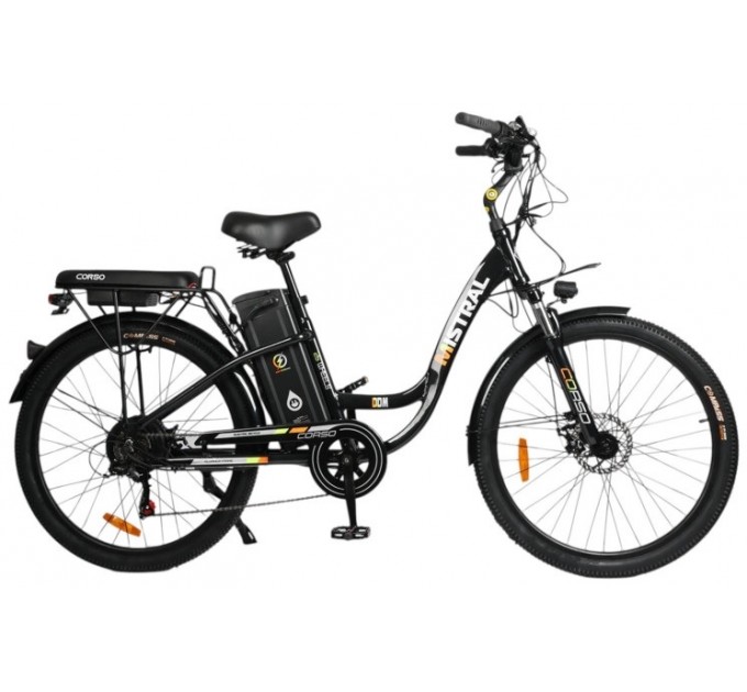 Велосипед AL 26" Corso MISTRAL 48V 20Ah 600W 2026 чорний
